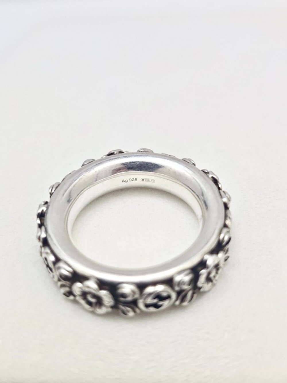 Gucci Interlocking G Flower Band Ring Size 7 - Picture 5 of 8